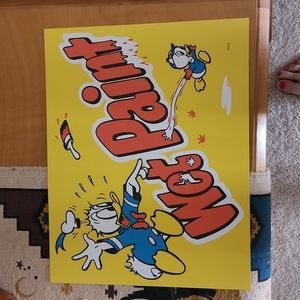 Disney  wet paint sign